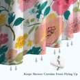 thumbnail image 6 of Pioneer Flower Floral Print Pattern Shower Curtain 84"x72" ,Bathroom Decorative Shower Curtains Set with 12 Hooks,Modern Waterproof Washable Shower Curtain, 6 of 6