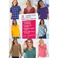 thumbnail image 6 of Jessica London Women's Plus Size Stretch Cotton V-Neck Tee, 6 of 6