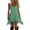 Green, variant on Qiopertar Linen Dress for Women Ruffled Sundress with Pockets Summer Beach Vacation Casual Sleeveless Flowy Knee-Length A-Line Dress, Beige XL