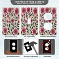 thumbnail image 3 of Yayeee Toggle Light Switch Wall Plate 1-Gang 4.5"x2.7" Home Decorative Outlet Cover, Pink Flowers, 3 of 7