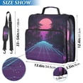 thumbnail image 2 of FORMRS Zipper Binder with Shoulder Strap 2-inch Ring 500 Sheet Capacity File Bag, Night Neon Road, 2 of 5
