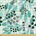 thumbnail image 2 of Modern Upholstery Fabric by the Yard, Contemporary Surreal Nature Themed Pattern of Leaves Stroke Dots, Decorative Fabric for DIY and Home Accents, Seafoam and Charcoal Grey by Ambesonne, 2 of 5