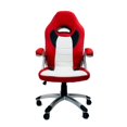 thumbnail image 3 of ViscoLogic Chaise de Bureau Pivotante de Style Gaming de la Série (Rouge -Blanc-Noir), 3 of 8
