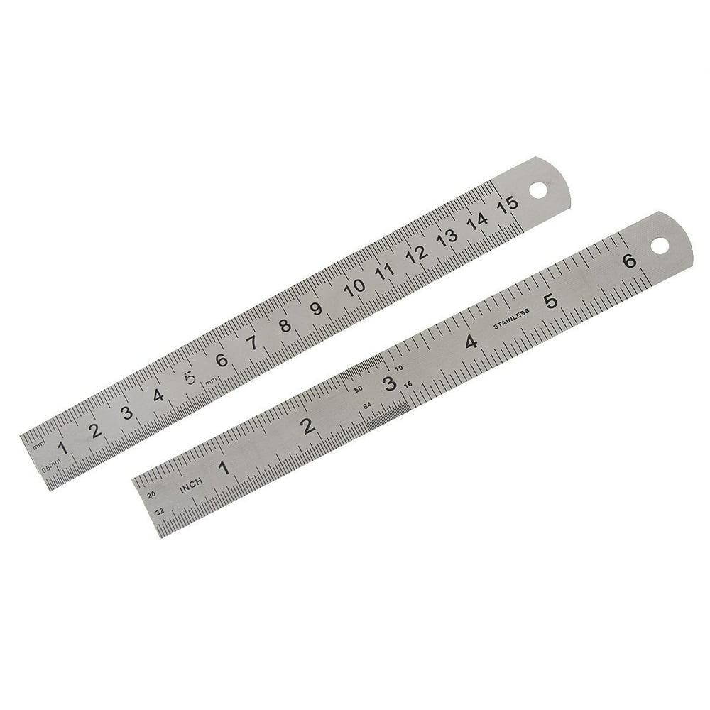 Straight Steel Ruler Styling Design Craft Sewing Tool 15cm 6in