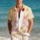 thumbnail image 4 of Ceisia Fashion Unisex Men Women Casual Short Sleeve Printed Turndown Collar Button Gift Shirt, 4 of 9