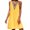 Yellow, variant on SRZYMJ Women Summer Dresses Short Sleeve Flowy Dresses Casual Loose Swing Midi Dress Lace V Neck Comfy Beach Sundress
