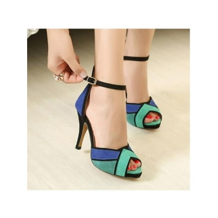 Stiletto High Heeled Platform Sandal - Hot Sale Women Ladies Shoes High Heels Stilettos Platform Peep Toe Ankle Strap OL Sandals