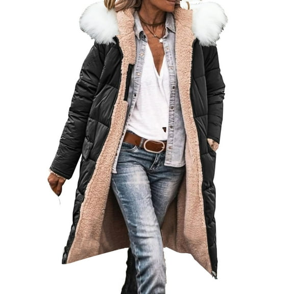 Ailaofu Women's 2025 Winter Fashion Clothes Oversized Shearling Fleece Long Coats Jackets