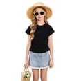 thumbnail image 5 of Ccpelsie Girls Graphic T-Shirts Casual Short Sleeve Tee Tops Cute Trendy Girls Clothes Black,18-24 Months, 5 of 9