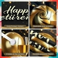 thumbnail image 4 of Golden Silver Design Retirement Banner Sparkling Stars Happy Retirement Display Champagne Glass Elements Elegant Farewell Backdrop for Retirement Party Farewell Celebration Office Retirement, 4 of 9