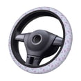thumbnail image 2 of Cauagu Purple Butterfly Print Car Steering Wheel Cover - Universal Car Accessory for Diverse Cars for Steering Wheel with a Diameter of 14.5"-15", 2 of 7