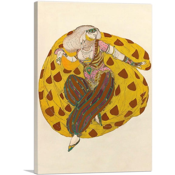 ARTCANVAS Costume Design For Scheherazade Canvas Art Print by Leon Bakst - Size: 26" x 18" (0.75" Deep)