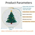 thumbnail image 2 of Merry Christmas Tree Stamped Cross Stitch Kits for Beginners with Hoop Simple Patterns 11CT Counted Embroidery Needlepoint Crafts Arts for DIY Enthusiasts and Home Decor 26x26cm(4), 2 of 8