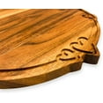 thumbnail image 6 of Organic Acacia Wooden Cutting Board kitchen Charcuterie Platter, Valentine's and Mother's Day Gifts for Cheese and Vegetables Meat (Heart in Round Board 11.5"L x 11.5"W), 6 of 8