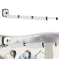 thumbnail image 2 of Foldable Wall-Mounted Shower Curtain Rod With Suction Cups - Space-Saving, 2 of 7