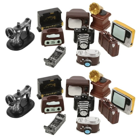 COSMOBETTY Living Room Ornaments Mini House Furniture Decorative Mini Home Appliances Assorted Color 1 Set