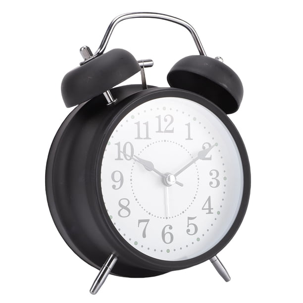 Reloj Despertador Con Campana De Metal, Movimiento Silencioso, Luz Nocturna, Despertador De Escritorio Para Estudiantes