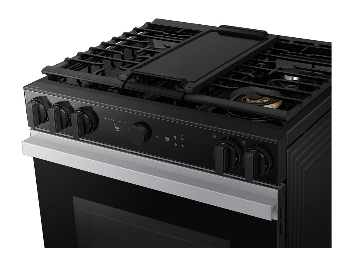 Samsung Bespoke NSG6DG8500SRAA - Range - built-in - Wi-Fi - niche - width: 24 in - depth: 24 in - height: 35.9 in - with self-cleaning - stainless steel