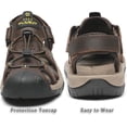 thumbnail image 6 of Rumpra Men’s Closed Toe Sport Sandals, Lightweight Leather Outdoor Hiking Water Shoes, 6 of 10