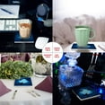 thumbnail image 2 of RYLABLUE Mysterious Sea Shark Set of 8 Coaster for Drinks, Absorbent Ceramic Stone Coasters Cup Mat with Cork Base for Home Kitchen Room Coffee Table Bar Decor, 2 of 4
