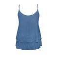 thumbnail image 5 of Fashion Layered Camisole Tank Top for Women Adjustable Spaghetti Strap Sleeveless Casual Wear for Summer Blue XXL, 5 of 5