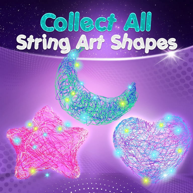 String Art Kit for Kids Ages 8-12, 2*Heart 2*Star 10*Round Lanterns, Kids  Arts and Crafts Ages 8-12, Gifts for 9+ Year Old Girls, Craft Gift Set for