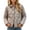 Gray, variant on Women's Quilted Jacket Lightweight Padded Coat Collared Button Down Long Sleeve Casual Outerwear for Fall Winter Work Daily Wear