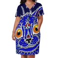 thumbnail image 3 of GOIC CAT: Vestido de bolsillo suelto con estampado psicodélico decorativo abstracto vintage de Louis Wain, vestidos de mujer de lujo, 3 of 7