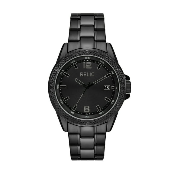 Relic by Fossil Men's Jackson Three-Hand, Black Alloy Watch