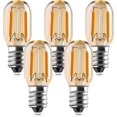 thumbnail image 1 of E14 1w led bulb, T22 Vintage Amber Glow 10w Tubular Night Light E14 Incandescent Replacement Candelabra Base LED Filament Sign Super Warm White 2200K, 1 of 5