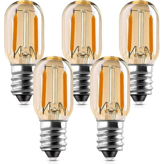 E14 1w led bulb, T22 Vintage Amber Glow 10w Tubular Night Light E14 Incandescent Replacement Candelabra Base LED Filament Sign Super Warm White 2200K