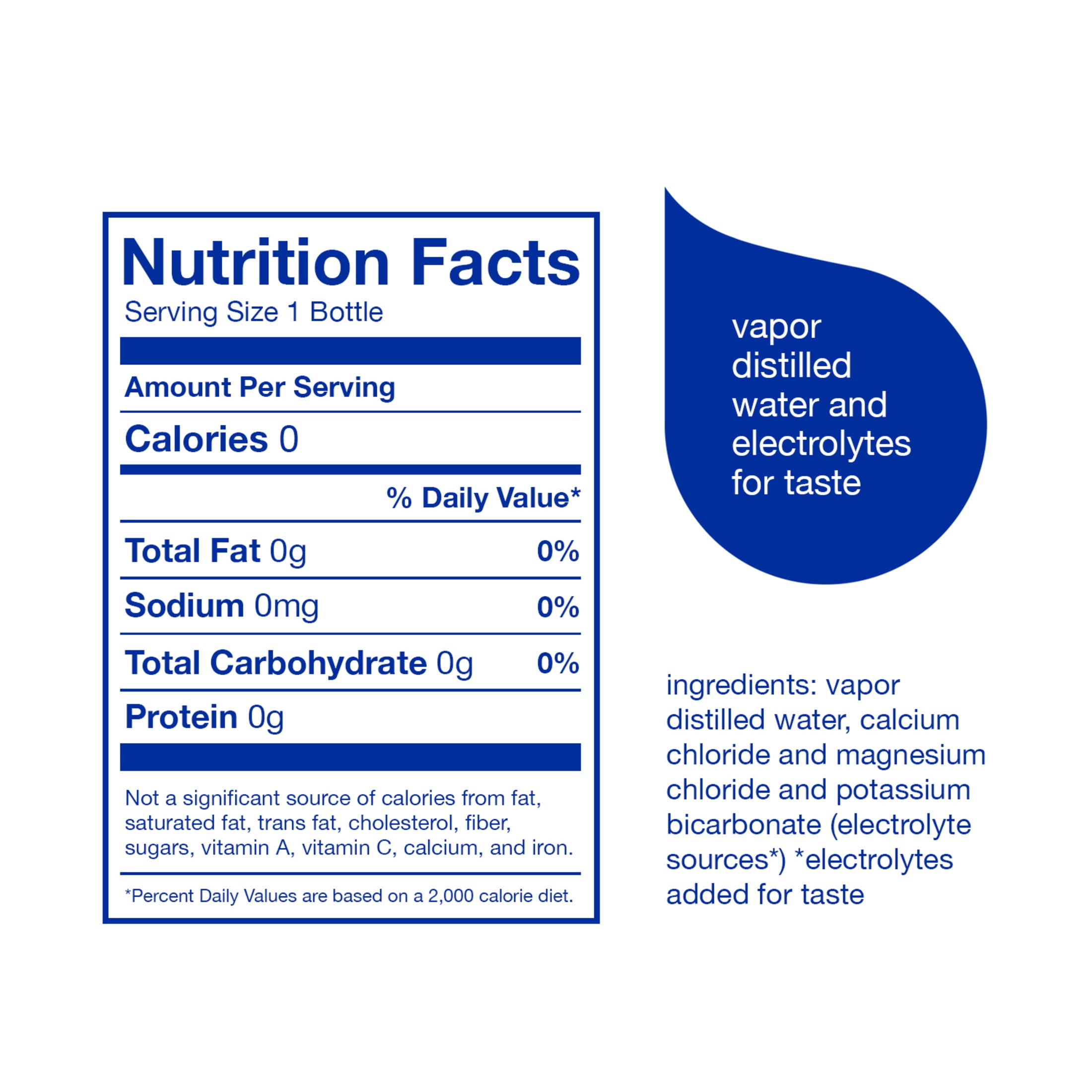 smartwater Vapor Distilled Water Bottle, 20 fl oz