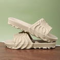 thumbnail image 5 of Modstep Cloud Slides for Men Women Recovery Foam Sandals Summer Comfortable Walking Shower Pillow Slippers for Pool Beach size 6 Beige, 5 of 8