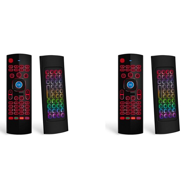 2X Ratón de Aire para Android TV Box, Mini Teclado Inalámbrico Ratón Remoto de Aire Control