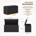 thumbnail image 2 of Devoko 105 Gallon Resin Deck Box Outdoor Lockable Storage Bench with Cushions Waterproof Storage Box,Black, 2 of 6