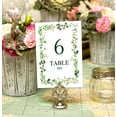 thumbnail image 2 of Darling Souvenir Double Sided Print DIY Rustic Leaf Frame Table Numbers Calligraphy Wedding Table Cards-5" x 7" (1 to 50), 2 of 4