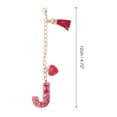 thumbnail image 2 of Unique Bargains 1 Pc Heart Tassel Letter J Water Cup Pendant for Office Red Alloy Plastic, 2 of 5