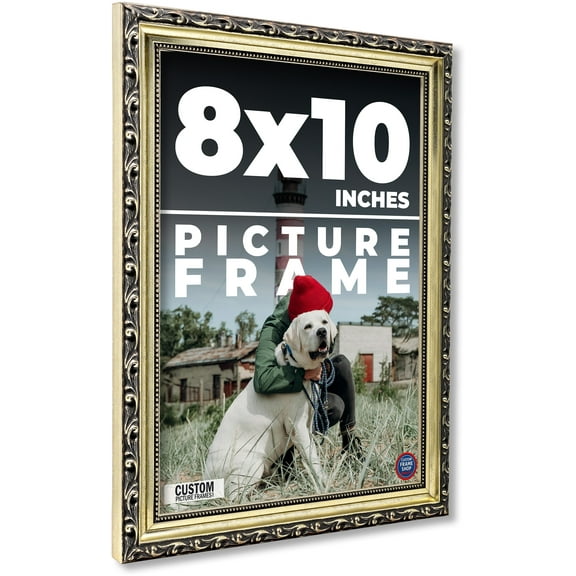 8x10 Frame Silver Solid Wood Picture Frame Width 1.125 Inches | Interior Frame Depth 0.375 Inches |
