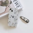 thumbnail image 5 of Bonita funda de teléfono transparente con dibujos animados de Snoopy y Charlie Brown para iPhone 16, 15, 14, 13, 12, 11 Pro Max, funda de billetera de TPU suave con tarjetero, 5 of 5