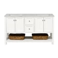 thumbnail image 5 of Lakeshore 60" Double Bathroom Vanity with White Cabinet and Engineered Carrara Top, 5 of 6