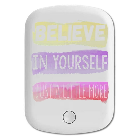 DistinctInk Magnetic Battery Pack, 5000 mAh Wireless Portable Charger with USB-C Cable, Compatible with MagSafe iPhone 14 / 13 / 12 Series - Believe In Yourself