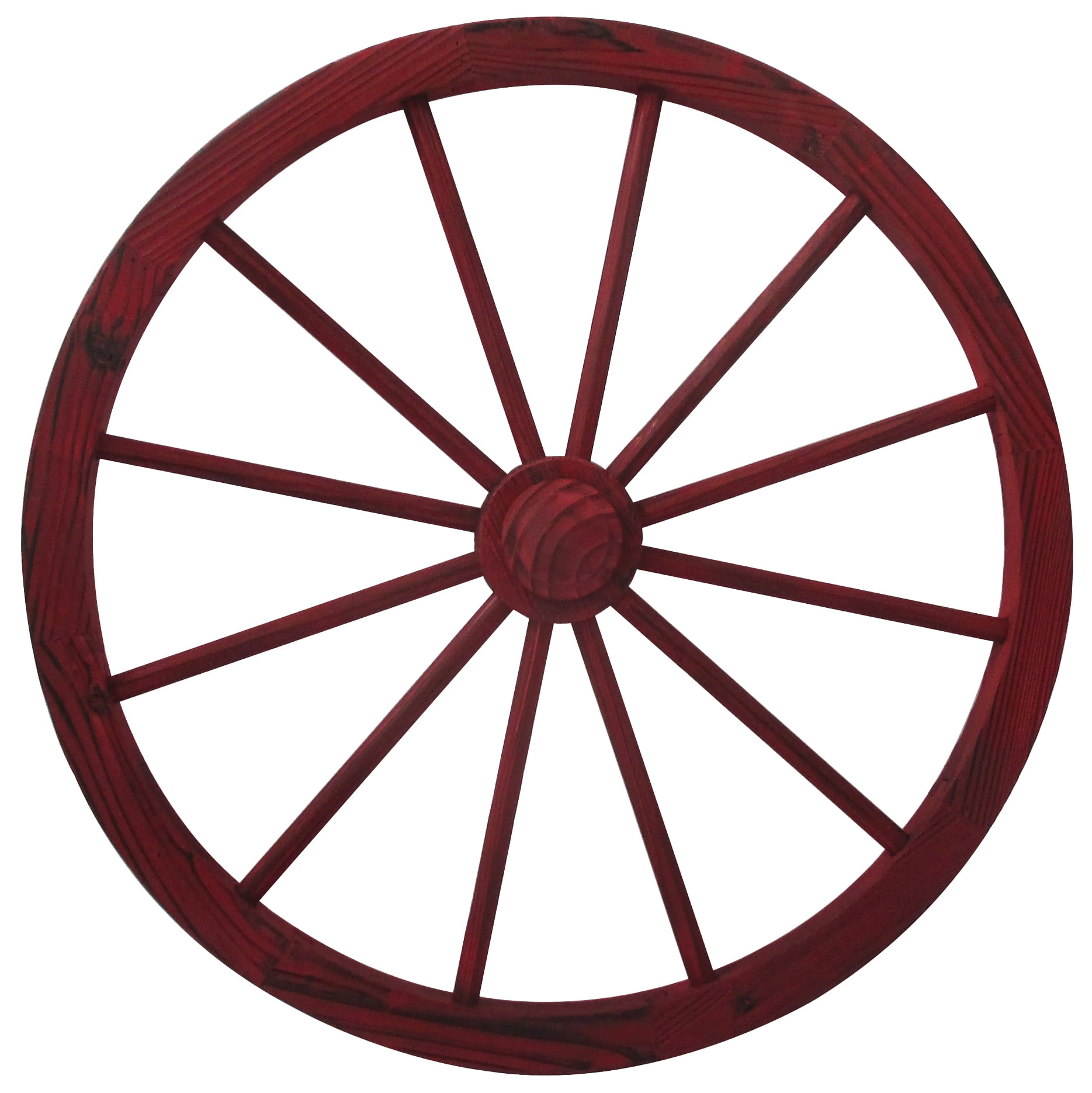 Leigh Country 30" Red Wash Wagon Wheel