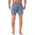 thumbnail image 3 of INSPIRAR CHIC Pantalones cortos de cuadro con cintura elástica clásica para hombres 34 Azul oscuro, 3 of 6