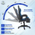 thumbnail image 3 of Silla Gamer/escritorio Ergonómica Reclinable Negro-azul, 3 of 6