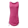 thumbnail image 4 of Falda corta sin mangas con cordón para mujer - Vestido informal de poliéster con bolsillos laterales, S-XXL, 4 of 5