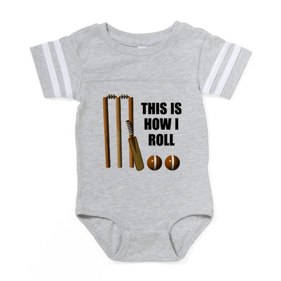CafePress - This Is How I Roll Cricket - Cute Infant Baby Football Bodysuit
