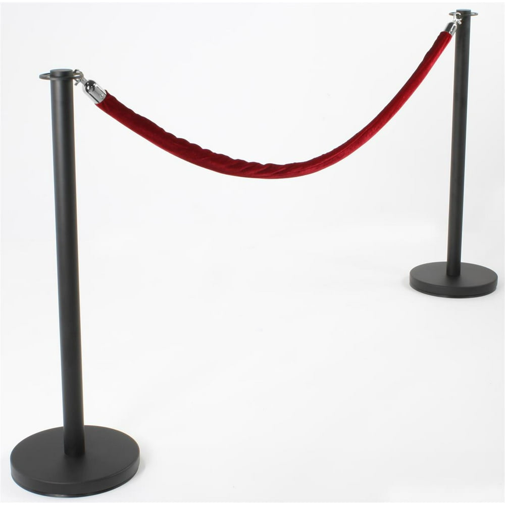 Stanchions Set (2) 39"h Matte Black Stanchion Posts with a 78