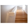 thumbnail image 6 of Solid Red Oak Handrail Kit with Wall Returns and Wall Mount Brackets (Matching Screws Included). 6010 Profile Unfinished. Indoor Use Only. (4 Ft, Antique Brass), 6 of 7