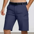 thumbnail image 2 of Mens Casual Shorts Summer Code Outdoor Sports Quick Drying Code Walking Quarter Mens Work Shorts Blue L, 2 of 4