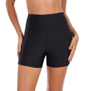 Ocean Blues Women's High-Waisted Board Shorts with Mesh Splicing Swim Bottoms Swim Shorts Size L